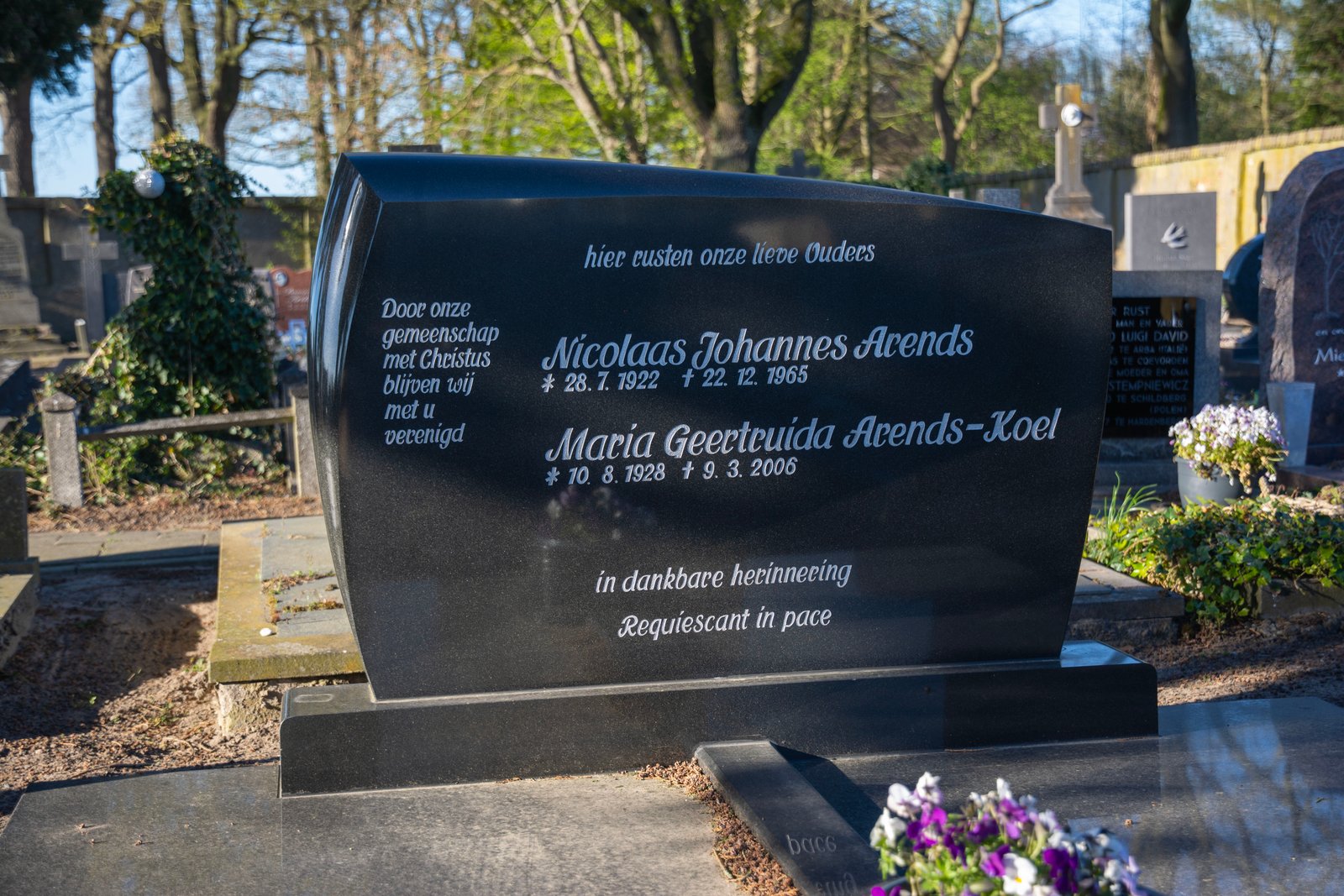 Cemetery register image